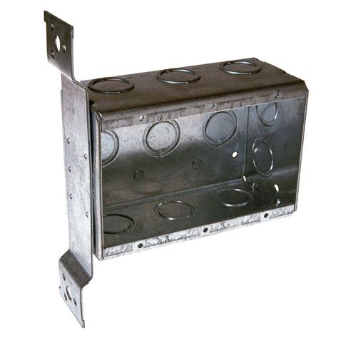 american 3 gang switch box with built on ring metal|RACO 3.